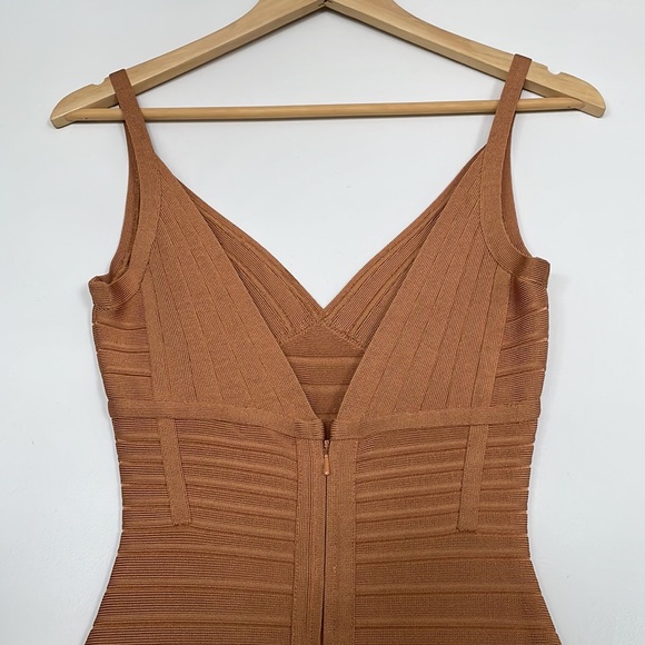 Herve Leger Signature Bandage "Scarlett" Sleeveless Dress - Tamarind - Picture 10 of 12